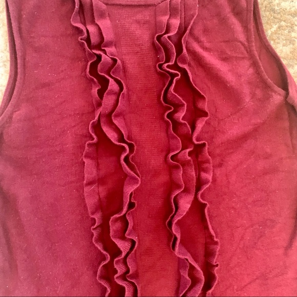 Loft Ruffle Front Sleeveless Sweater - Picture 3 of 4